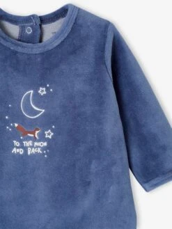 Lot De 2 Pyjamas Bébé Garçon "renard" En Velours - Bleu -Vertbaudet Soldes Boutique lot de 2 pyjamas bebe garcon renard en velours 4