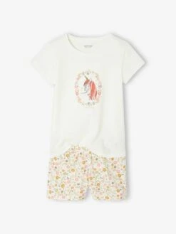 Lot De 2 Pyjamas Fille Flower Power Basics - Bleu Pâle -Vertbaudet Soldes Boutique lot de 2 pyjamas fille flower power basics 2