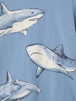 Lot De 2 Pyjashorts Garçon Requins - Bleu Ciel -Vertbaudet Soldes Boutique lot de 2 pyjashorts garcon requins 7