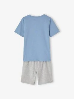 Lot De 2 Pyjashorts Garçon Requins - Bleu Ciel -Vertbaudet Soldes Boutique lot de 2 pyjashorts garcon requins 9