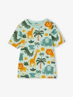 Lot De 2 Pyjashorts Garçon Savane - Bleu Pétrole -Vertbaudet Soldes Boutique lot de 2 pyjashorts garcon savane 4