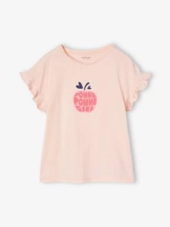 Lot De 2 Pyjashorts Pommes Fille - Rose Pâle -Vertbaudet Soldes Boutique lot de 2 pyjashorts pommes fille 4