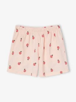 Lot De 2 Pyjashorts Pommes Fille - Rose Pâle -Vertbaudet Soldes Boutique lot de 2 pyjashorts pommes fille 5