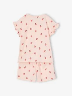 Lot De 2 Pyjashorts Pommes Fille - Rose Pâle -Vertbaudet Soldes Boutique lot de 2 pyjashorts pommes fille 8