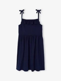 Lot De 2 Robes à Bretelles Fille 1 Imprimée + 1 Unie - Mandarine -Vertbaudet Soldes Boutique lot de 2 robes a bretelles fille 1 imprimee 1 unie 48