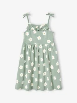 Lot De 2 Robes à Bretelles Fille 1 Imprimée + 1 Unie - Mandarine -Vertbaudet Soldes Boutique lot de 2 robes a bretelles fille 1 imprimee 1 unie 56