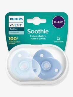 Lot De 2 Sucettes Nouveau-né Philips AVENT Soothie C½ur - Bleu/bleu Clair -Vertbaudet Soldes Boutique lot de 2 sucettes nouveau ne philips avent soothie cur 1