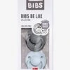 BIBS Lot De 2 Sucettes-tétines De Lux En Silicone - Gris Fer/bleu Layette -Vertbaudet Soldes Boutique lot de 2 sucettes tetines de lux en silicone 60