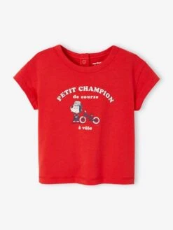 Lot De 2 T-shirts Basics Bébé Manches Courtes - Rouge -Vertbaudet Soldes Boutique lot de 2 t shirts basics bebe manches courtes 27