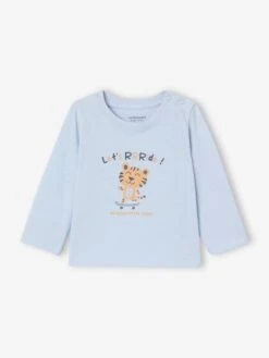 Lot De 2 T-shirts Manches Bébé - Bleu Ciel -Vertbaudet Soldes Boutique lot de 2 t shirts manches bebe 1