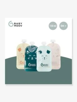 BabyMoov Lot De 20 Gourdes Réutilisables - Bleu -Vertbaudet Soldes Boutique lot de 20 gourdes reutilisables 3