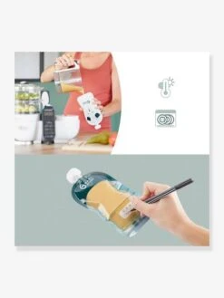 BabyMoov Lot De 20 Gourdes Réutilisables - Bleu -Vertbaudet Soldes Boutique lot de 20 gourdes reutilisables 4