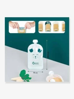 BabyMoov Lot De 20 Gourdes Réutilisables - Bleu -Vertbaudet Soldes Boutique lot de 20 gourdes reutilisables 5