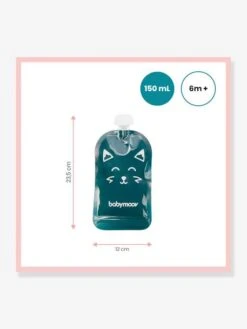 BabyMoov Lot De 20 Gourdes Réutilisables - Bleu -Vertbaudet Soldes Boutique lot de 20 gourdes reutilisables 6