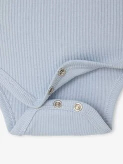 Lot De 3 Bodies Naissance En Maille Côtelée Et Interlock - Bleu Ciel 14 Lot De 3 Bodies Naissance En Maille Côtelée Et Interlock - Bleu Ciel -Vertbaudet Soldes Boutique lot de 3 bodies naissance en maille cotelee et interlock 6