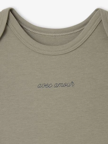 Lot De 3 Bodies Naissance En Maille Côtelée Et Interlock - Bleu Ciel 8 Lot De 3 Bodies Naissance En Maille Côtelée Et Interlock - Bleu Ciel – Image 8