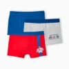 Lot De 3 Boxers Garçon Pat'Patrouille - Bleu électrique