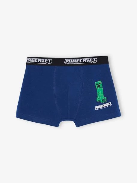 Lot De 3 Boxers Minecraft Garçon - Marine 2 Lot De 3 Boxers Minecraft Garçon - Marine – Image 2