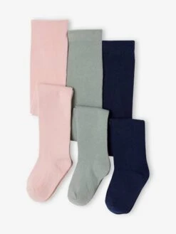 Lot De 3 Collants Bébé Maille - Vieux Rose -Vertbaudet Soldes Boutique lot de 3 collants bebe maille 7