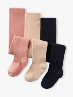 Lot De 3 Collants Bébé Maille - Vieux Rose -Vertbaudet Soldes Boutique lot de 3 collants bebe maille 9