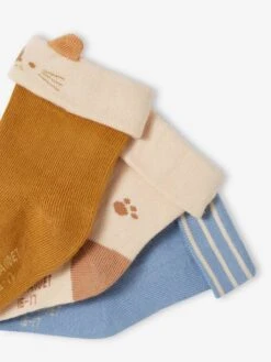Lot De 3 Paires De Chaussettes "animaux" Bébé - Bleu Grisé 5 Lot De 3 Paires De Chaussettes "animaux" Bébé - Bleu Grisé -Vertbaudet Soldes Boutique lot de 3 paires de chaussettes animaux bebe 2