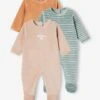 Lot De 3 Pyjamas Bébé Mixtes En Velours - Rose