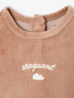 Lot De 3 Pyjamas Bébé Mixtes En Velours - Rose -Vertbaudet Soldes Boutique lot de 3 pyjamas bebe mixtes en velours 12