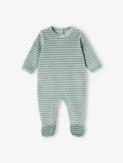 Lot De 3 Pyjamas Bébé Mixtes En Velours - Rose -Vertbaudet Soldes Boutique lot de 3 pyjamas bebe mixtes en velours 2