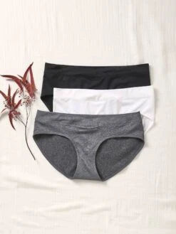 Lot De 3 Shorties De Grossesse Sans Coutures En Microfibre - Lot De 3 Noir/ Gris/ Blanc -Vertbaudet Soldes Boutique lot de 3 shorties de grossesse sans coutures en microfibre 6