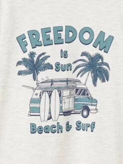 Lot De 3 T-shirts Garçon Manches Courtes - Blanc Chiné -Vertbaudet Soldes Boutique lot de 3 t shirts garcon manches courtes 5