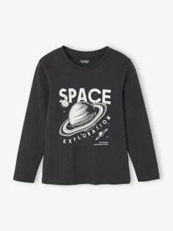 Lot De 3 T-shirts Garçon Manches Longues - Blanc -Vertbaudet Soldes Boutique lot de 3 t shirts garcon manches longues 21