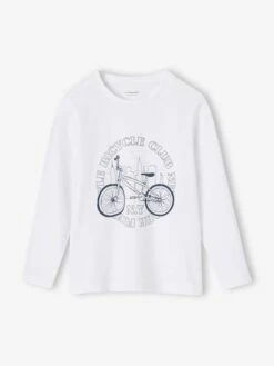 Lot De 3 T-shirts Garçon Manches Longues - Blanc -Vertbaudet Soldes Boutique lot de 3 t shirts garcon manches longues 29