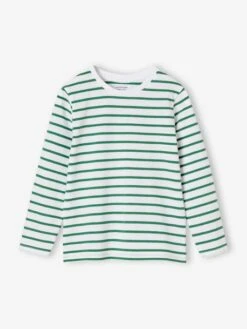 Lot De 3 T-shirts Garçon Manches Longues - Blanc -Vertbaudet Soldes Boutique lot de 3 t shirts garcon manches longues 30