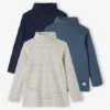 Lot De 3 Tee-shirts Col Roulé Garçon - Encre -Vertbaudet Soldes Boutique lot de 3 tee shirts col roule garcon 40