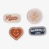 Lot De 4 Badges Thermocollants Fille - Rose Poudré