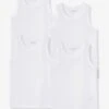Lot De 4 Débardeurs Garçon BASICS - Blanc -Vertbaudet Soldes Boutique lot de 4 debardeurs garcon basics