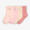 Lot De 4 Paires De Chaussettes "little" Bébé - Rose Pâle