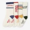 Lot De 4 Paires De Chaussettes Sport Garçon - écru -Vertbaudet Soldes Boutique lot de 4 paires de chaussettes sport garcon