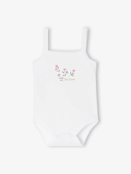 Lot De 5 Bodies à Bretelles Naissance En Coton Biologique - Vieux Rose 2 Lot De 5 Bodies à Bretelles Naissance En Coton Biologique - Vieux Rose – Image 2