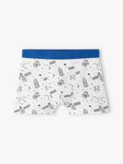 Lot De 5 Boxers Stretch Espace Garçon - Bleu Roi -Vertbaudet Soldes Boutique lot de 5 boxers stretch espace garcon 1