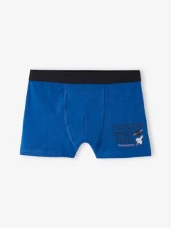 Lot De 5 Boxers Stretch Espace Garçon - Bleu Roi -Vertbaudet Soldes Boutique lot de 5 boxers stretch espace garcon 2