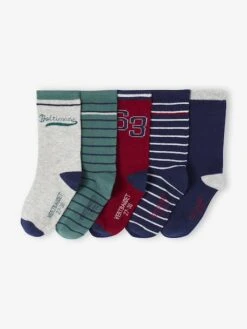 Lot De 5 Paires De Chaussettes « Baltimore » Garçon - Encre