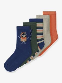 Lot De 5 Paires De Chaussettes Pour Garçons NMMVAGN NAME IT - Encre