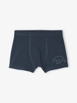 Lot De 7 Boxers Garçon Rayés Et Imprimés Ours - Vert -Vertbaudet Soldes Boutique lot de 7 boxers garcon rayes et imprimes ours 1