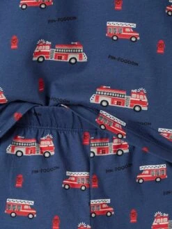 Lot Pyjama + Pyjashort Garçon Pompiers - Bleu Océan -Vertbaudet Soldes Boutique lot pyjama pyjashort garcon pompiers 6