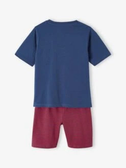 Lot Pyjama + Pyjashort Garçon Pompiers - Bleu Océan -Vertbaudet Soldes Boutique lot pyjama pyjashort garcon pompiers 7