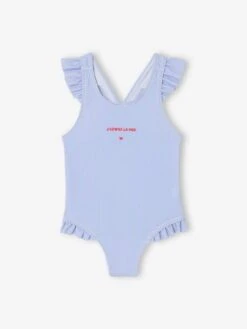 Maillot De Bain 1 Pièce Rayé Bébé Fille - Bleu