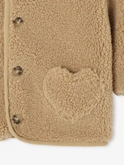 Manteau Bébé En Sherpa Avec Doublure Imprimée "léopard" - Beige -Vertbaudet Soldes Boutique manteau bebe en sherpa avec doublure imprimee leopard 2