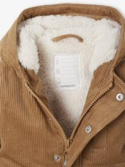 Manteau Bébé En Velours Côtelé Avec Doublure En Fausse Fourrure - Caramel -Vertbaudet Soldes Boutique manteau bebe en velours cotele avec doublure en fausse fourrure 4