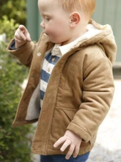 Manteau Bébé En Velours Côtelé Avec Doublure En Fausse Fourrure - Caramel -Vertbaudet Soldes Boutique manteau bebe en velours cotele avec doublure en fausse fourrure 6